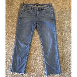 Tommy Bahama Capri Jeans Women’s 4 Blue Light Wash Denim 5-Pocket Zip Button